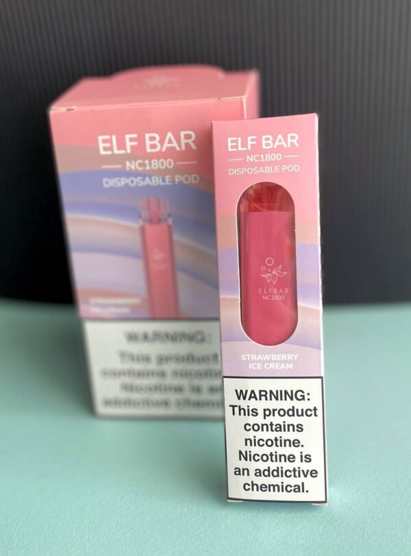 ELF BAR NC1800 STRAWBERRY ICE CREAM